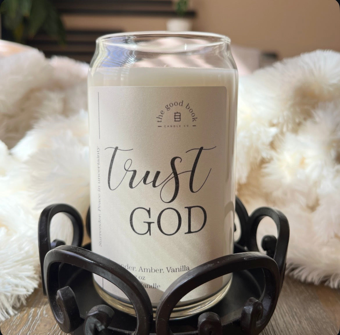 Trust God Faith Inspired Candle